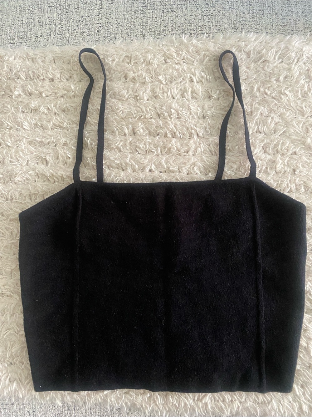 Express Black Spaghetti Strap Crop Top - Size Small